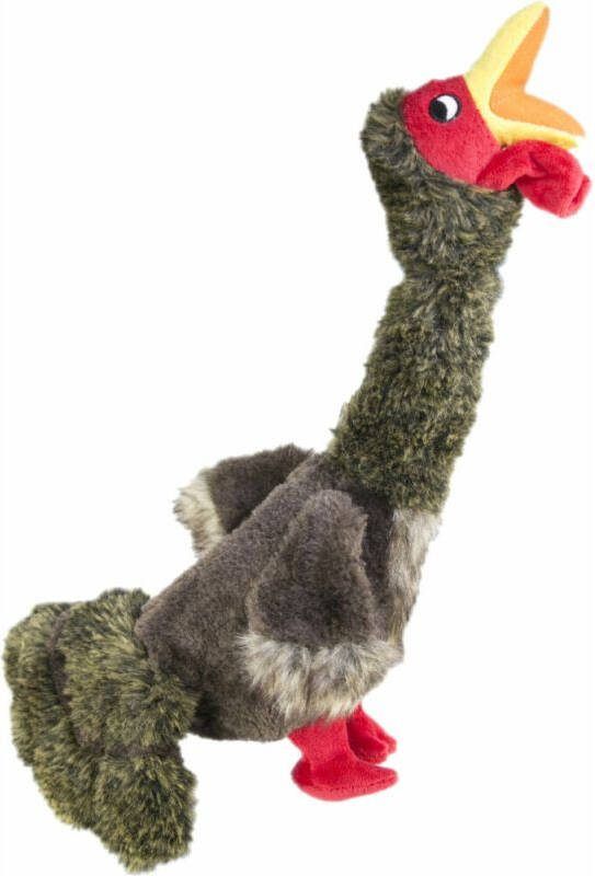 Kong Shakers Honkers Kalkoen Pluche Knuffel Hondenspeelgoed Bruin L 28x41x22 cm