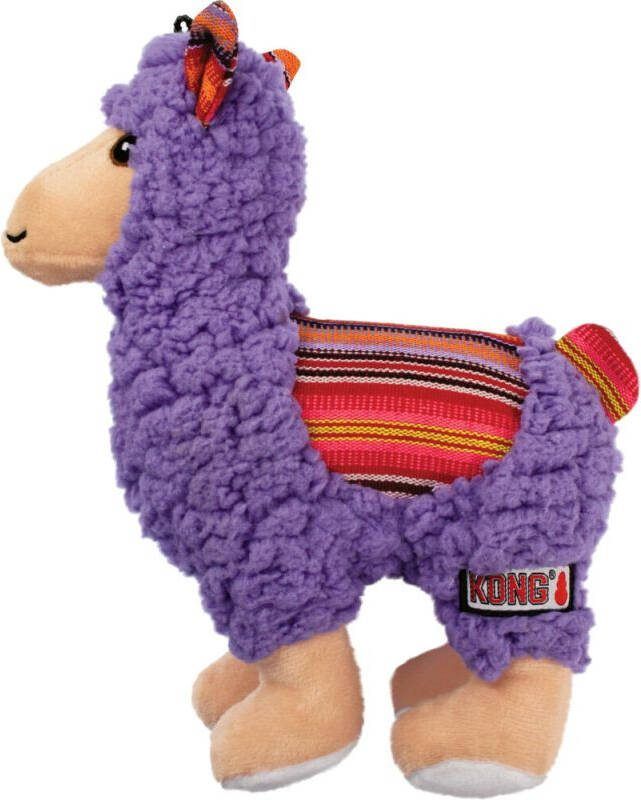 Kong Sherps Lama Knuffel Hondenspeelgoed Paars M 8 5x30 5x18 cm