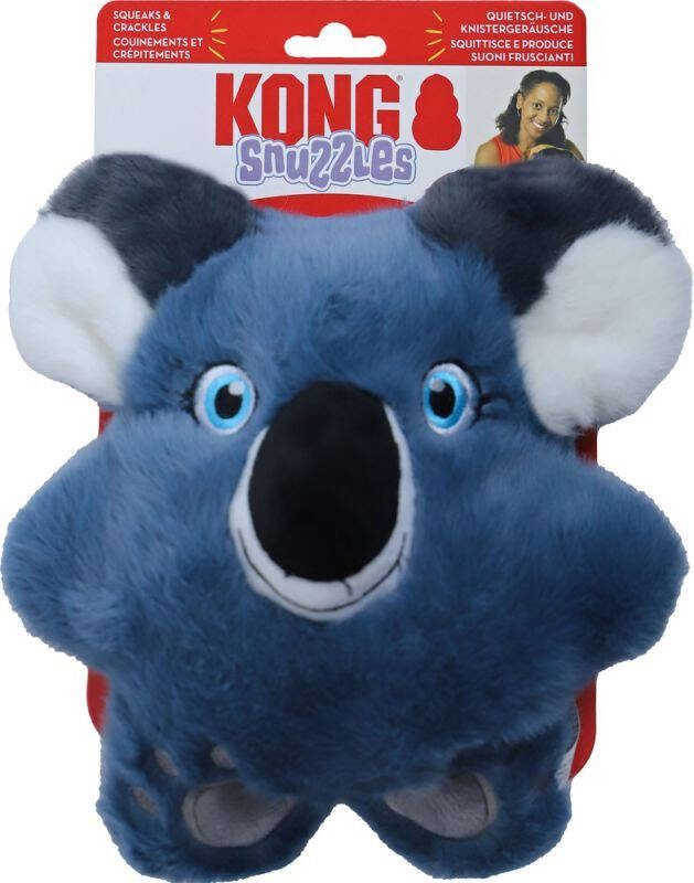 Kong Sunzzles Koala Pluche Knuffel Hondenspeelgoed Blauw M 19 cm