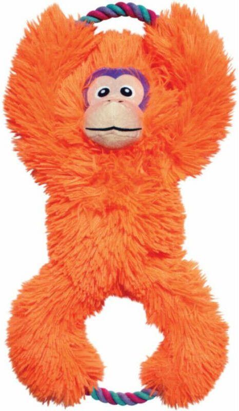 Kong Tuggz Aap Knuffel Hondenspeelgoed Oranje XL
