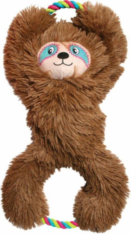 Kong Tuggz Luiaard Knuffel Hondenspeelgoed Bruin XL