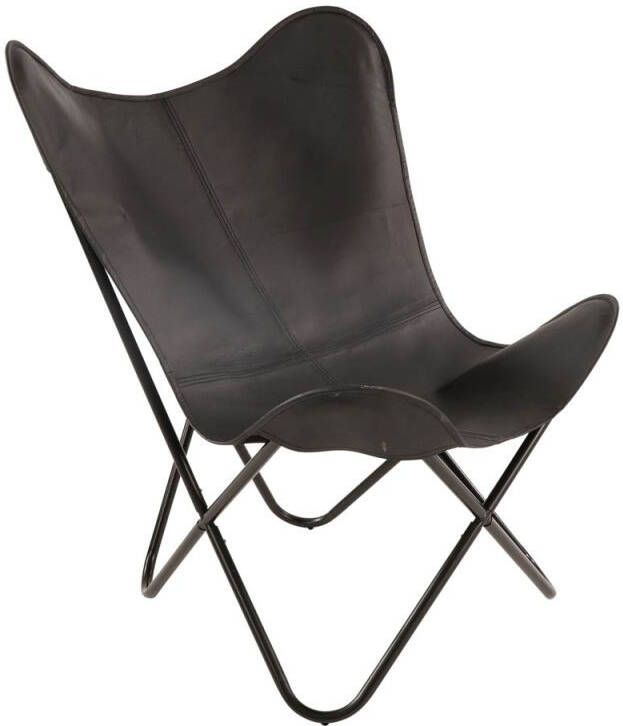 Lesliliving Lesli Living Vlinderstoel Buffalo 75x75x87 cm zwart - Foto 2