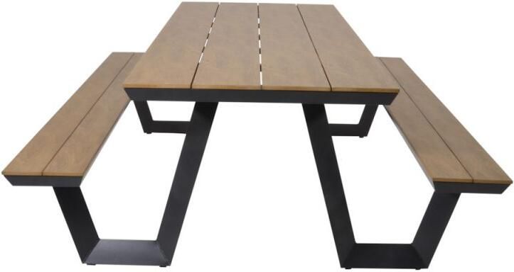 Lesli Living Arezzo picknickset rechthoek polywood teaklook
