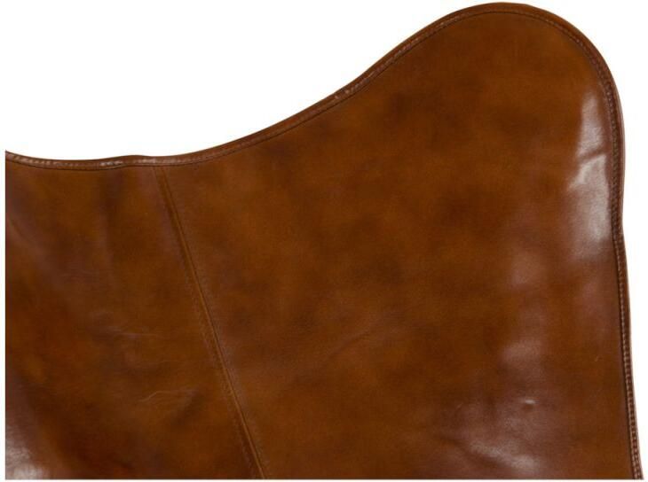 Lesliliving Lesli Living Vlinderstoel Buffalo 75x75x87 cm bruin - Foto 2
