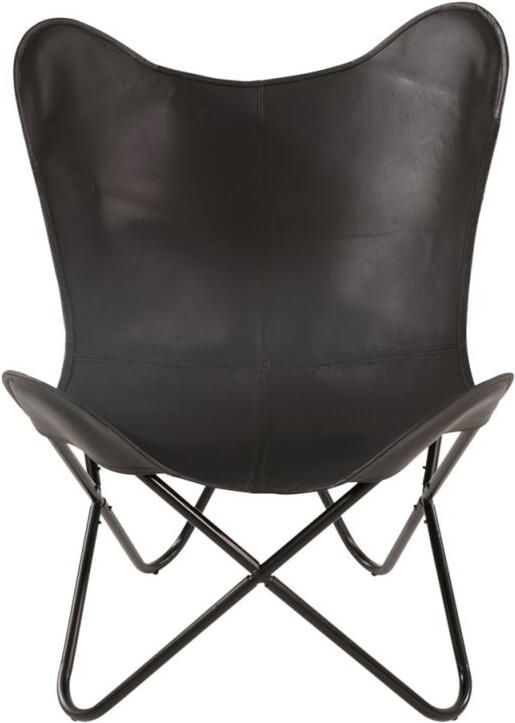 Lesliliving Lesli Living Vlinderstoel Buffalo 75x75x87 cm zwart - Foto 4