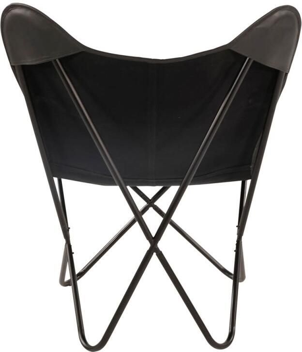 Lesliliving Lesli Living Vlinderstoel Buffalo 75x75x87 cm zwart - Foto 3