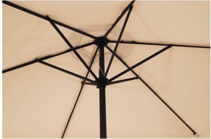 Lesli Living parasol Gemini met volant Ø3 meter ecru