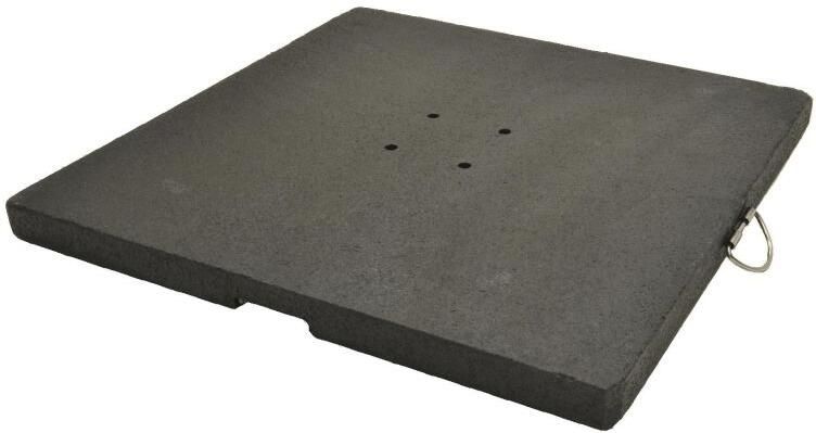 Outdoor Living Zware parasolvoet Granietplaat 90 kilo zwart | 4 gaten afstand diagonaal 16 cm