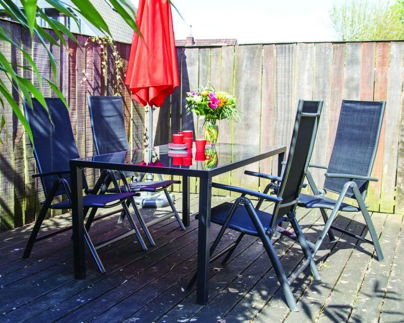 LES Outdoor Living Prego Tuinstoel Inklapbaar en Verstelbaar 5 standen Zwart - Foto 2