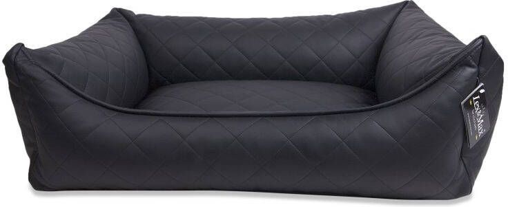 Lex & Max Eco Leer Hondenmand Zwart 20x70x55 cm