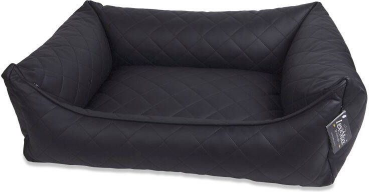 Lex & Max Eco Leer Hondenmand Zwart 26x100x80 cm