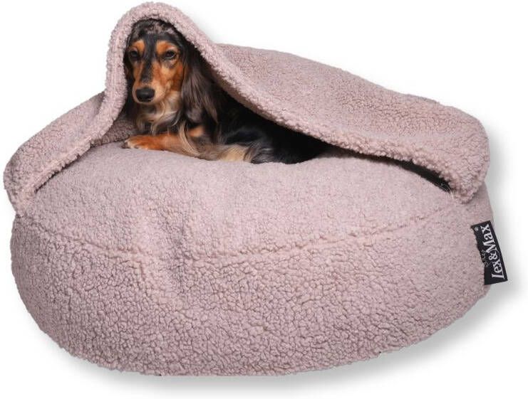 Lex & Max Hoodie Orthopedisch Hondenmand Zand 65x65 cm