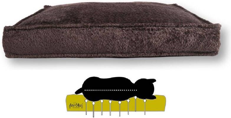 Lex & Max Monaco Orthopedisch Hondenkussen Taupe 16x90x65 cm