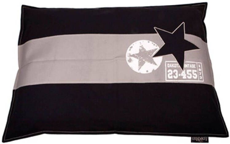 Lex & Max Star hondenkussen Beige zwart 100x70 cm