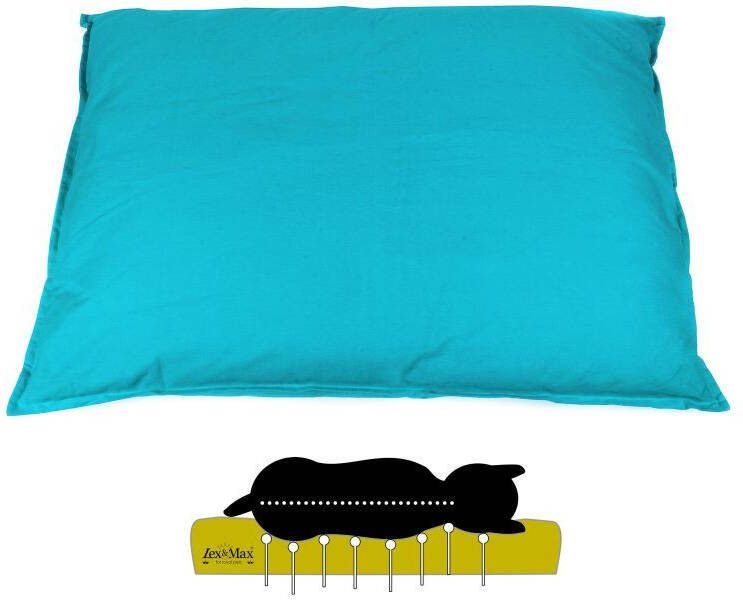 Lex & Max Tivoli Orthopedisch Hondenkussen Blauw 16x100x70 cm