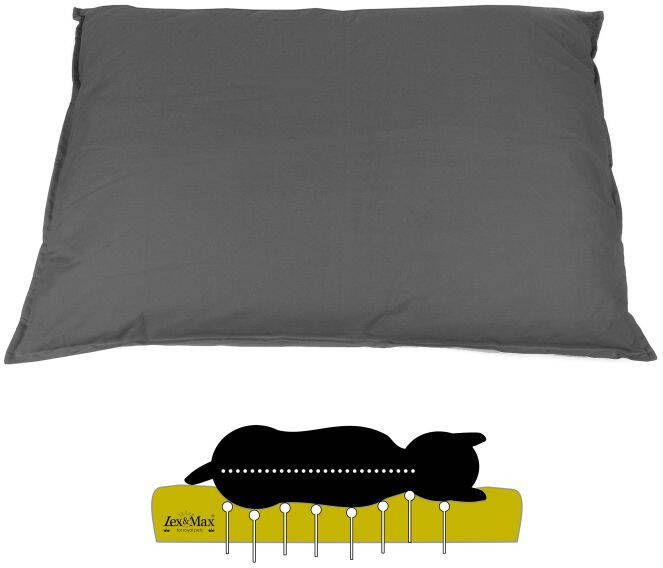 Lex & Max Tivoli Orthopedisch Hondenkussen Grijs 14x85x60 cm