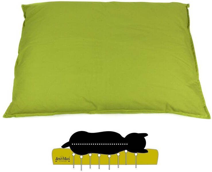 Lex & Max Tivoli Orthopedisch Hondenkussen Groen 16x100x70 cm