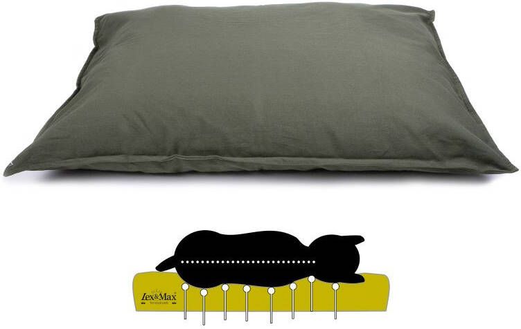 Lex & Max Tivoli Orthopedisch Hondenkussen Groen 16x100x70 cm