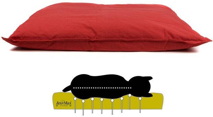 Lex & Max Tivoli Orthopedisch Hondenkussen Rood 16x100x70 cm