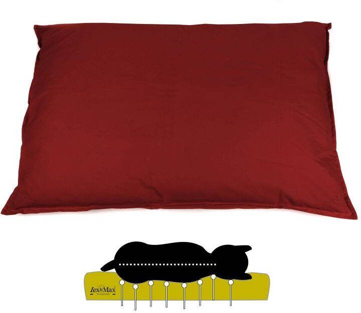 Lex & Max Tivoli Orthopedisch Hondenkussen Rood 16x100x70 cm