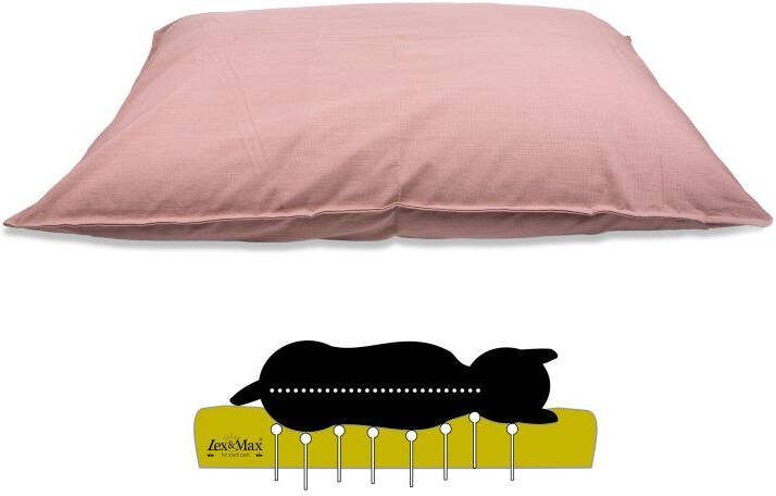 Lex & Max Tivoli Orthopedisch Hondenkussen Roze 16x100x70 cm