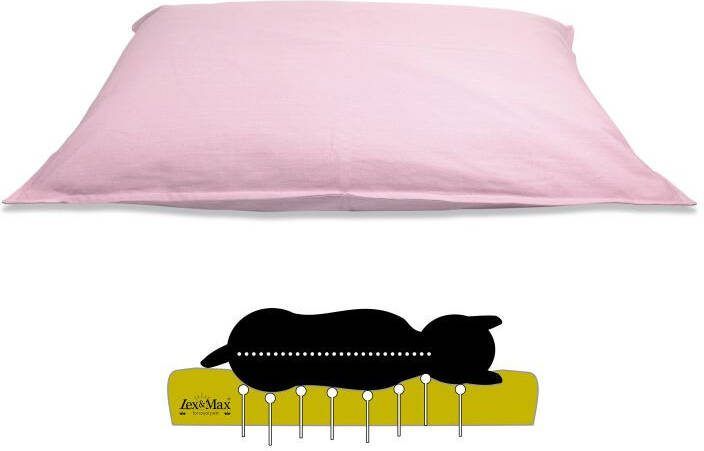 Lex & Max Tivoli Orthopedisch Hondenkussen Roze 16x100x70 cm
