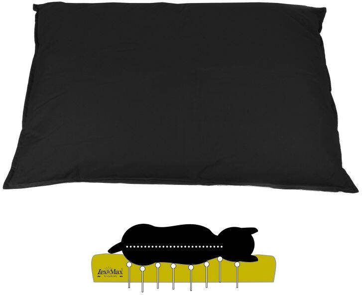 Lex & Max Tivoli Orthopedisch Hondenkussen Zwart 16x100x70 cm