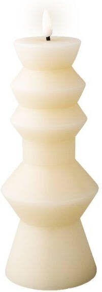 Lumineo LED kaars d8.4h23 cm creme warm wit kerst