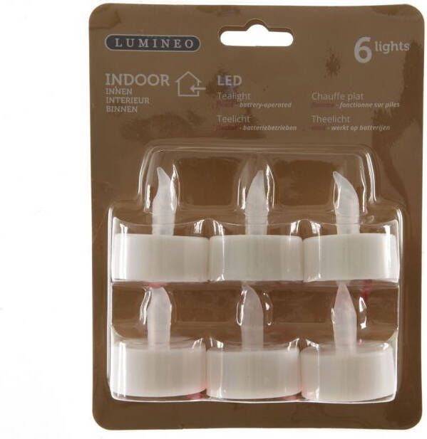 DECORIS SEASON DECORATIONS Bo Led Theelicht Binnen Ø3 8x4 6cm 6 Stuks - Foto 3