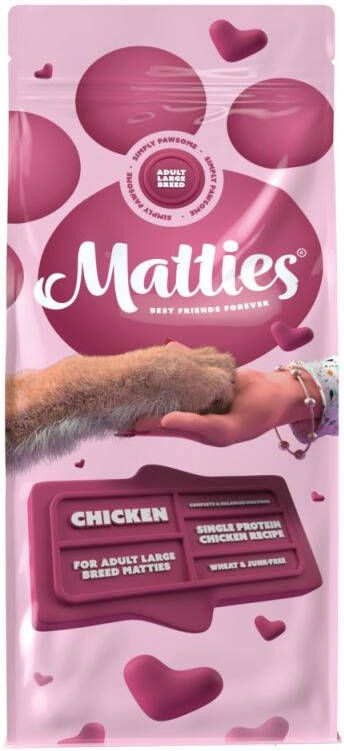 Matties Adult Large Breed Hondenvoer Kip 12 kg