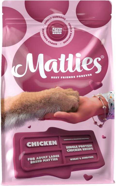 Matties Adult Large Breed Hondenvoer Kip 3 kg