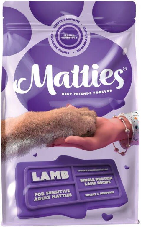 Matties Adult Sensitive Hondenvoer Lam 3 kg