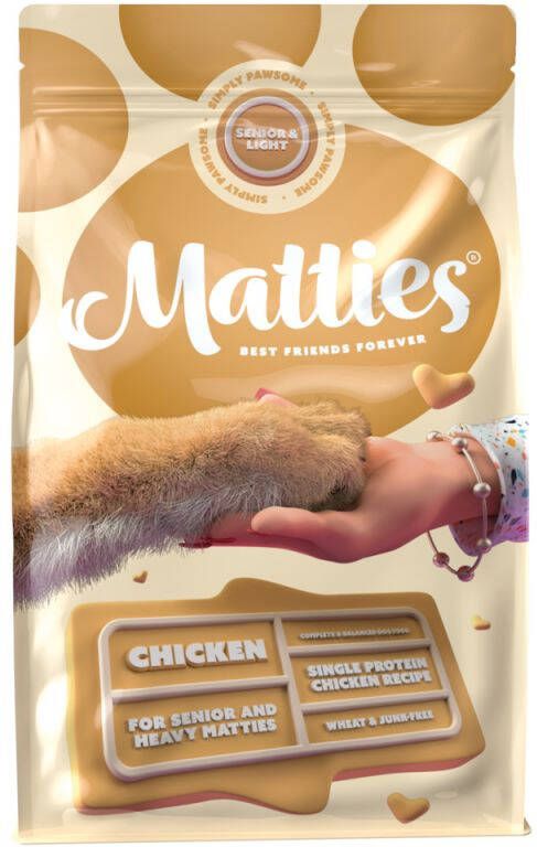 Matties Senior & Light Hondenvoer Kip 3 kg