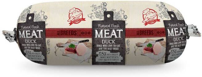 Natural Fresh Meat Worst Hondenvoer Eend 600 gram