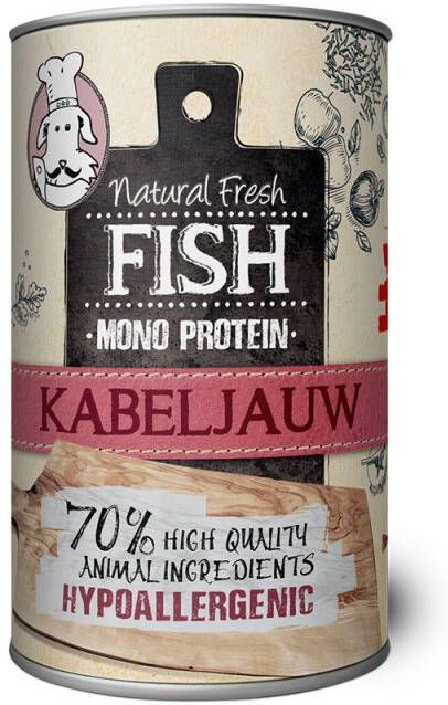 Natural Fresh Meat Mono Protein Hondenvoer Kabeljauw 400 gram