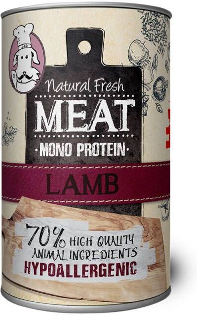 Natural Fresh Meat Mono Protein Hondenvoer Lam 400 gram