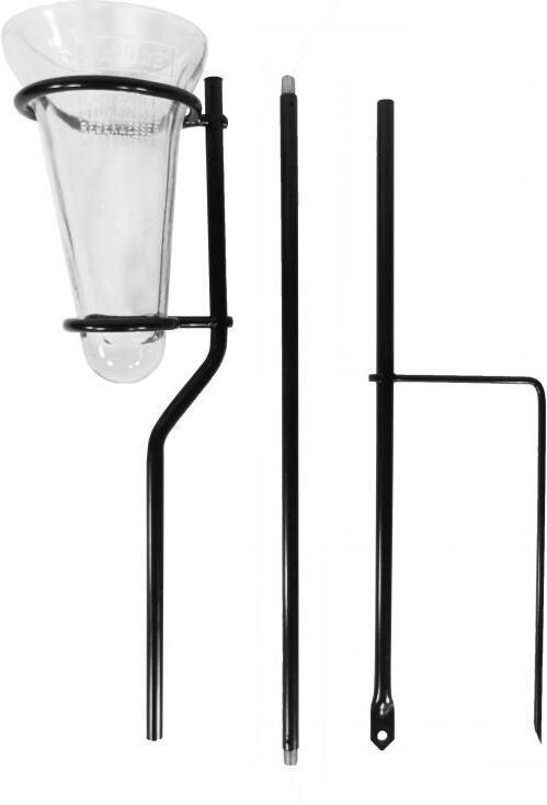Nature Pluviometer met in elkaar grijpende metalen steun om te naaien 250 mm H20 x Ø12 cm H130 cm - Foto 4
