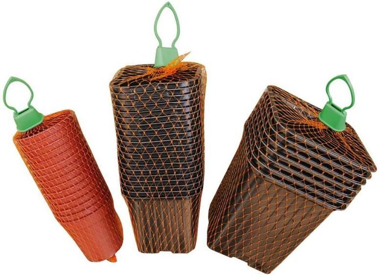 Season Deco 7x stuks Kunststof kweekpotjes stekpotjes 9 x 9 5 cm Kweekbak accessoires Turfpotjes moestuin artikelen