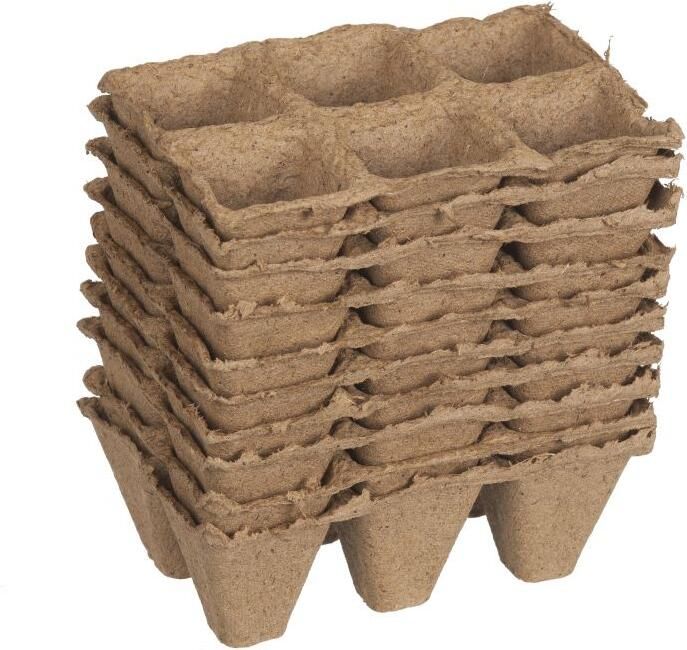 Nature 16x Turfpotjes stekpotjes 6 cm biologisch afbreekbaar Moestuinpotjes Moestuin artikelen - Foto 3