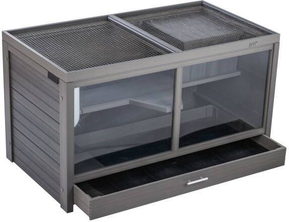 New Age Pet Park Avenue Konijnenhok meubel 110x60x62 cm Grijs