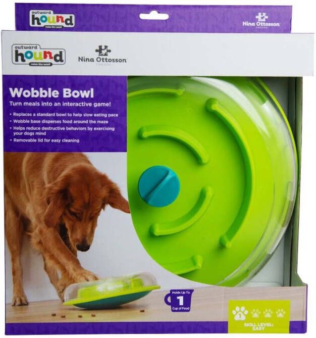 Nina Ottosson Wobble Bowl Hondpuzzel Puzzels Groen 30 2x30 2x9 5 cm