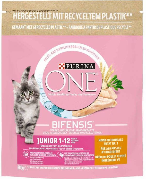 ONE Purina Kitten Junior Kattenvoer Kip 800 gram