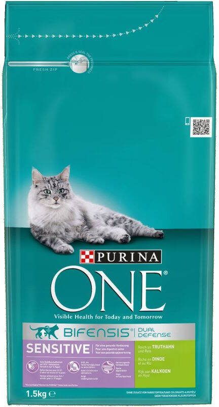 ONE Purina Sensitive Kattenvoer Kalkoen Rijst 1 5 kg