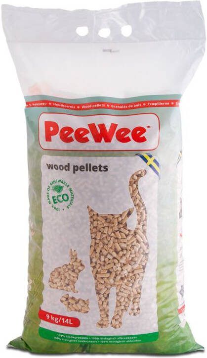 PeeWee Houtkorrels Kattenbakvulling 14 L