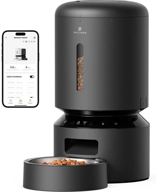 Petlibro Granary met wifi Automatische voerbak Zwart