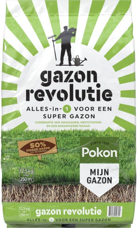 POKON Gazonrevolutie Alles-in-1 Gazonmest 250 m² 12 5 kg