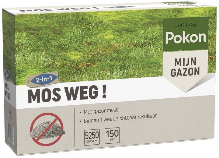 POKON Mos Weg! Gazonmeststof 150 m²