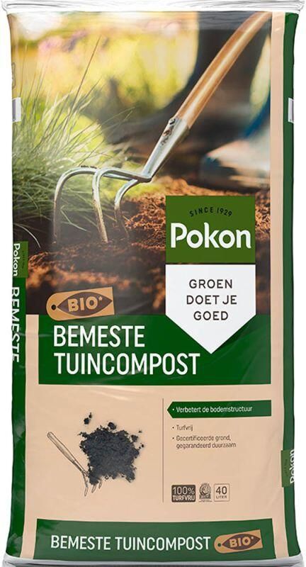 POKON Bio bemeste tuincompost Tuingrond 40 L