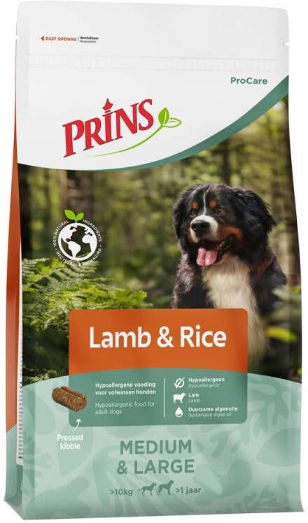 Prins Procare Medium & Large Hondenvoer Lam Rijst 12 kg