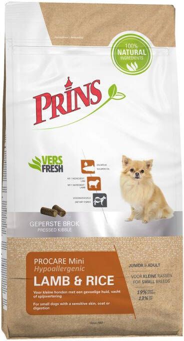 Prins ProCare Mini Hypoallergic Hondenvoer Lam Rijst 3 kg